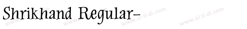 Shrikhand Regular字体转换
